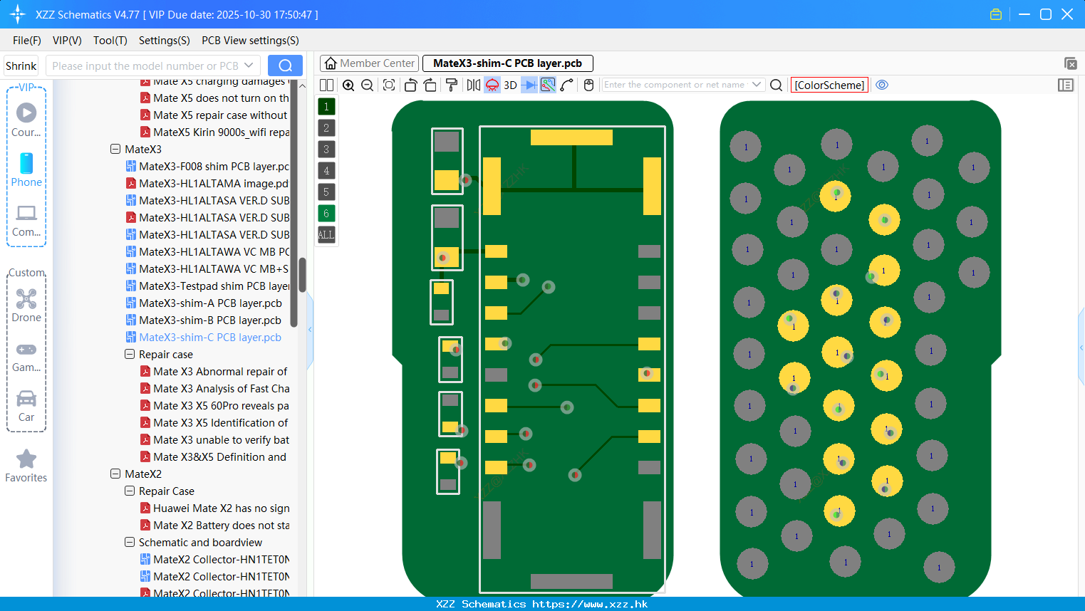 Huawei MateX3-shim-C PCB Layer